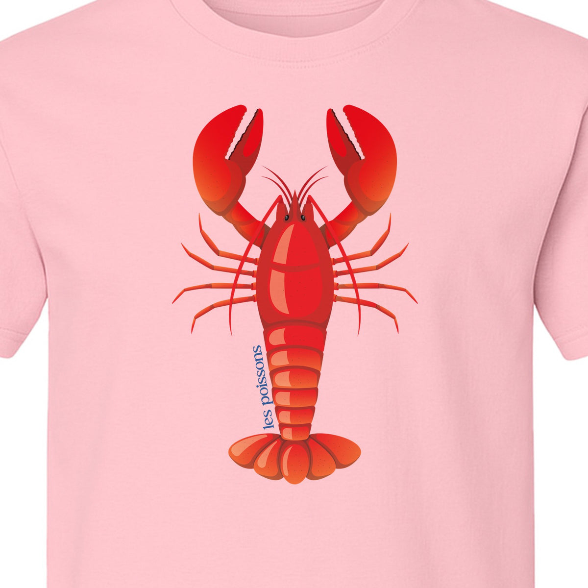 Lobster T-Shirt, Red Coastal Crustacean Graphic for Beach Trips, Seafood Lovers and Summer Vacations