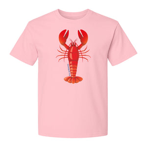 Lobster T-Shirt, Red Coastal Crustacean Graphic for Beach Trips, Seafood Lovers and Summer Vacations