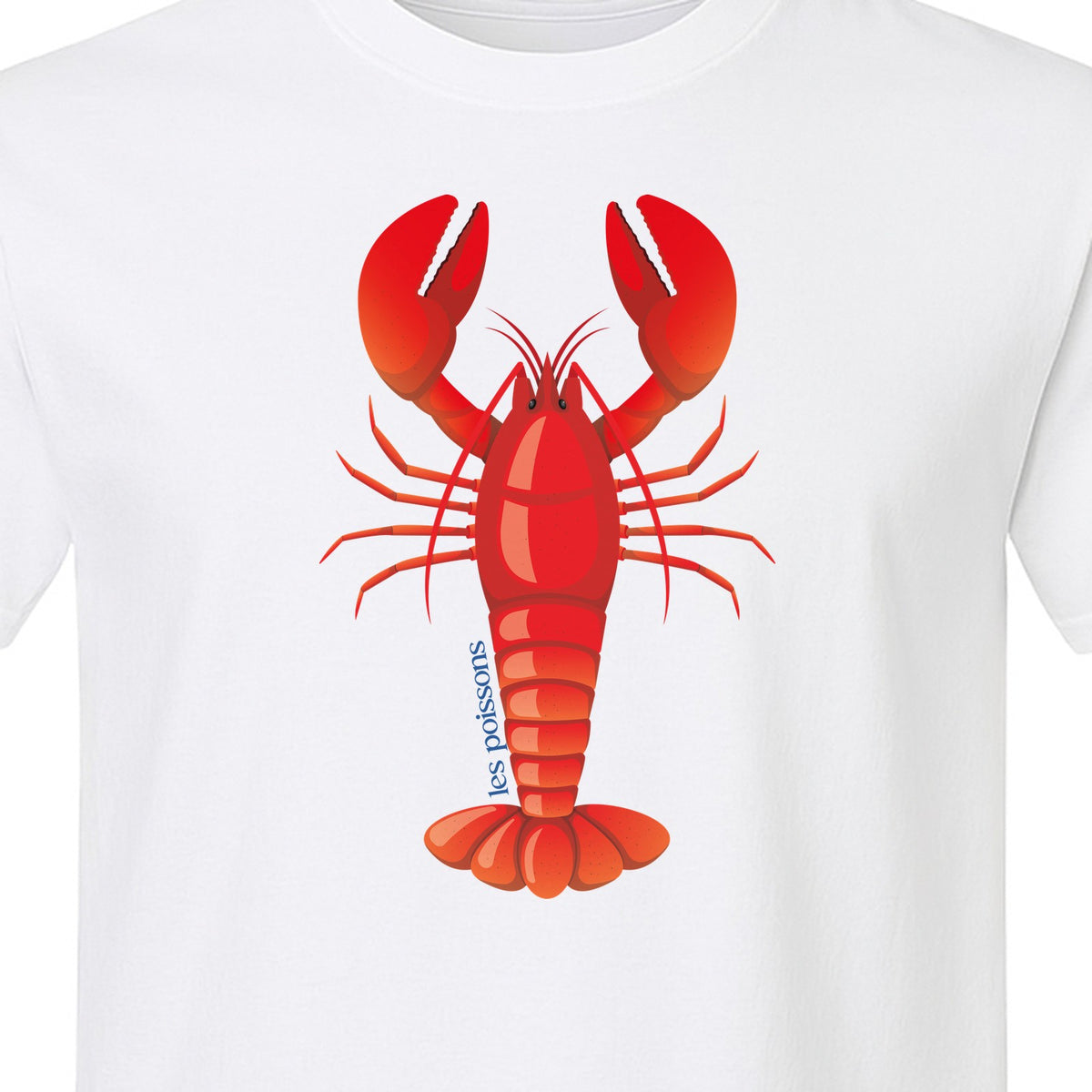 Lobster T-Shirt, Red Coastal Crustacean Graphic for Beach Trips, Seafood Lovers and Summer Vacations