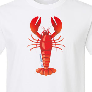 Lobster T-Shirt, Red Coastal Crustacean Graphic for Beach Trips, Seafood Lovers and Summer Vacations