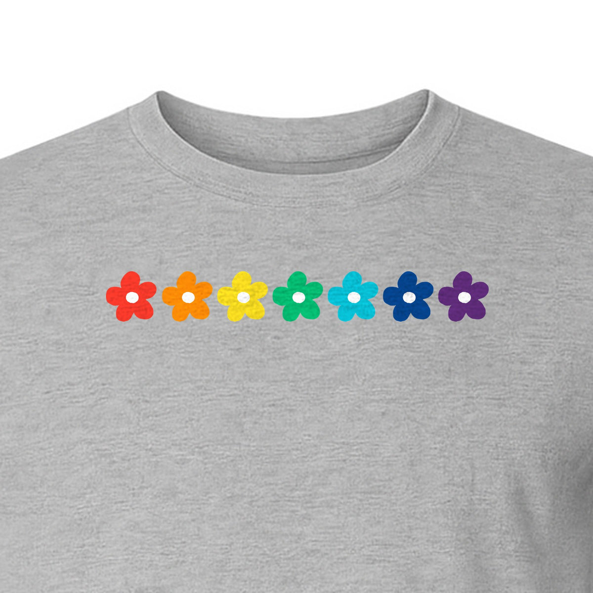 Rainbow Daisy T-Shirt, Colorful Floral Pride Graphic Tee for LGBTQ Allies and Coming Out Celebrations