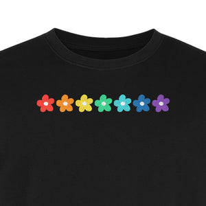 Rainbow Daisy T-Shirt, Colorful Floral Pride Graphic Tee for LGBTQ Allies and Coming Out Celebrations