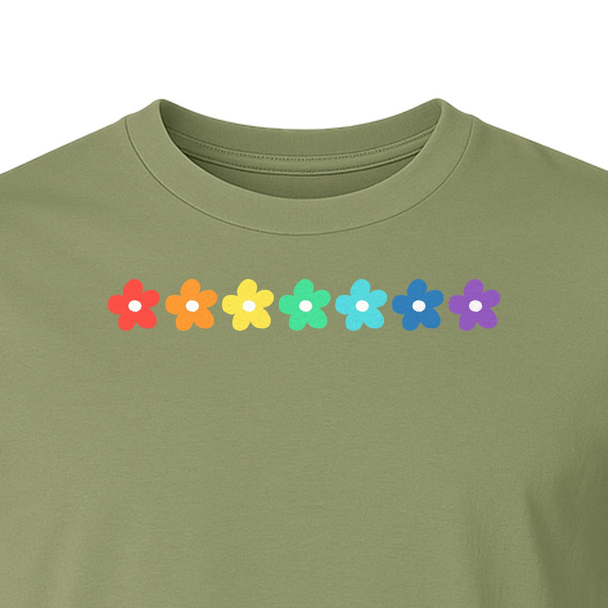 Rainbow Daisy T-Shirt, Colorful Floral Pride Graphic Tee for LGBTQ Allies and Coming Out Celebrations
