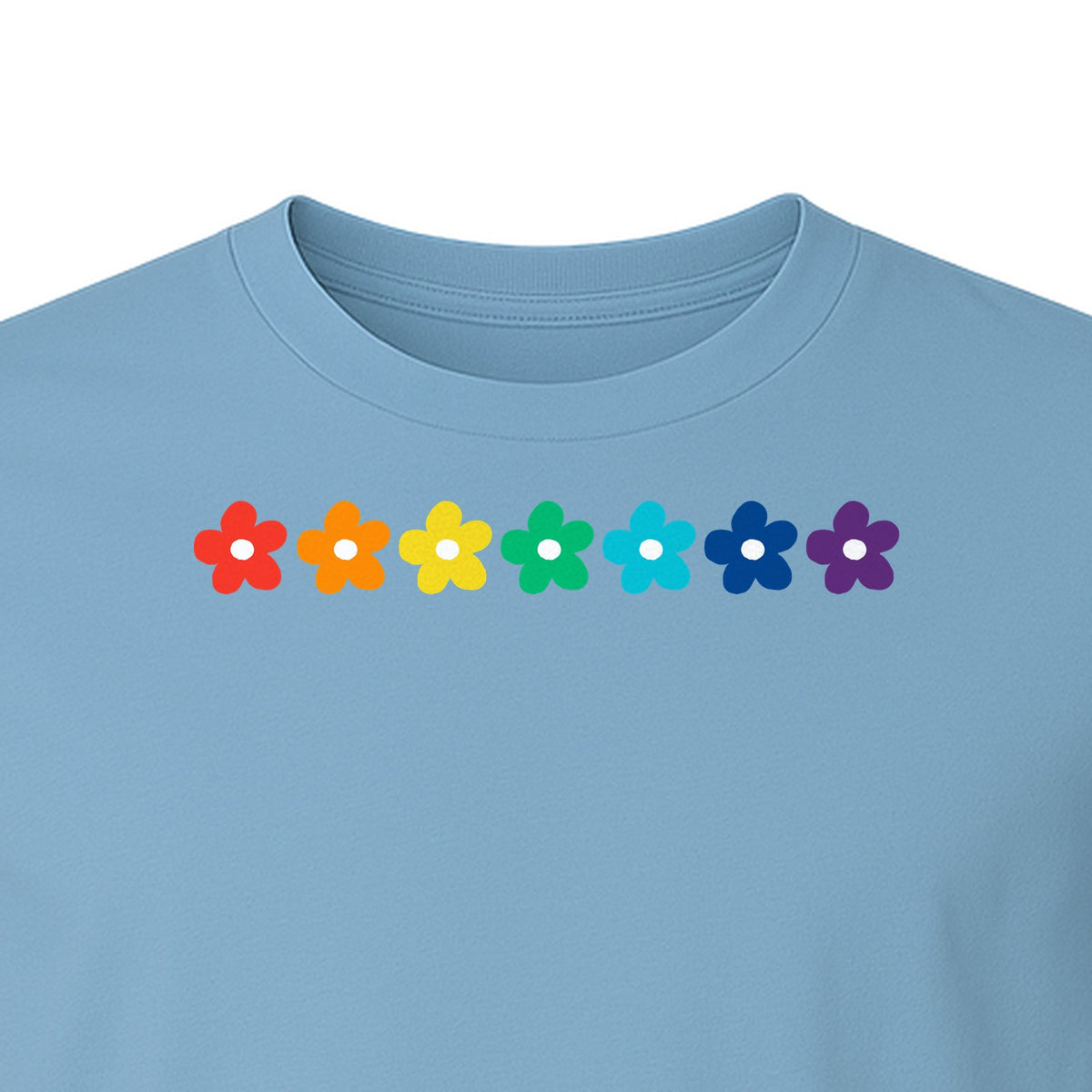 Rainbow Daisy T-Shirt, Colorful Floral Pride Graphic Tee for LGBTQ Allies and Coming Out Celebrations