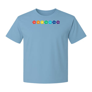Rainbow Daisy T-Shirt, Colorful Floral Pride Graphic Tee for LGBTQ Allies and Coming Out Celebrations