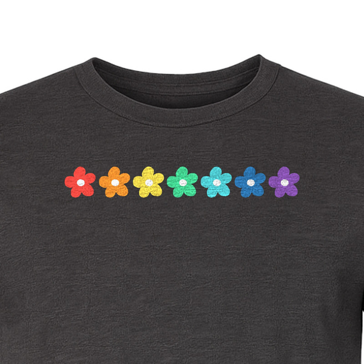 Rainbow Daisy T-Shirt, Colorful Floral Pride Graphic Tee for LGBTQ Allies and Coming Out Celebrations