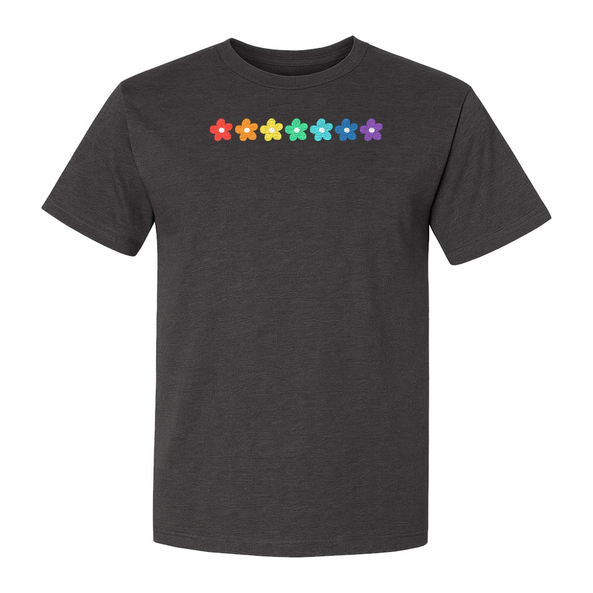 Rainbow Daisy T-Shirt, Colorful Floral Pride Graphic Tee for LGBTQ Allies and Coming Out Celebrations