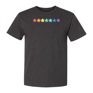 Rainbow Daisy T-Shirt, Colorful Floral Pride Graphic Tee for LGBTQ Allies and Coming Out Celebrations