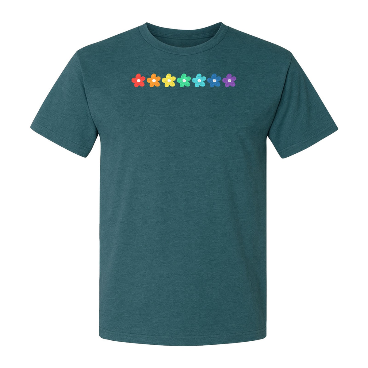 Rainbow Daisy T-Shirt, Colorful Floral Pride Graphic Tee for LGBTQ Allies and Coming Out Celebrations