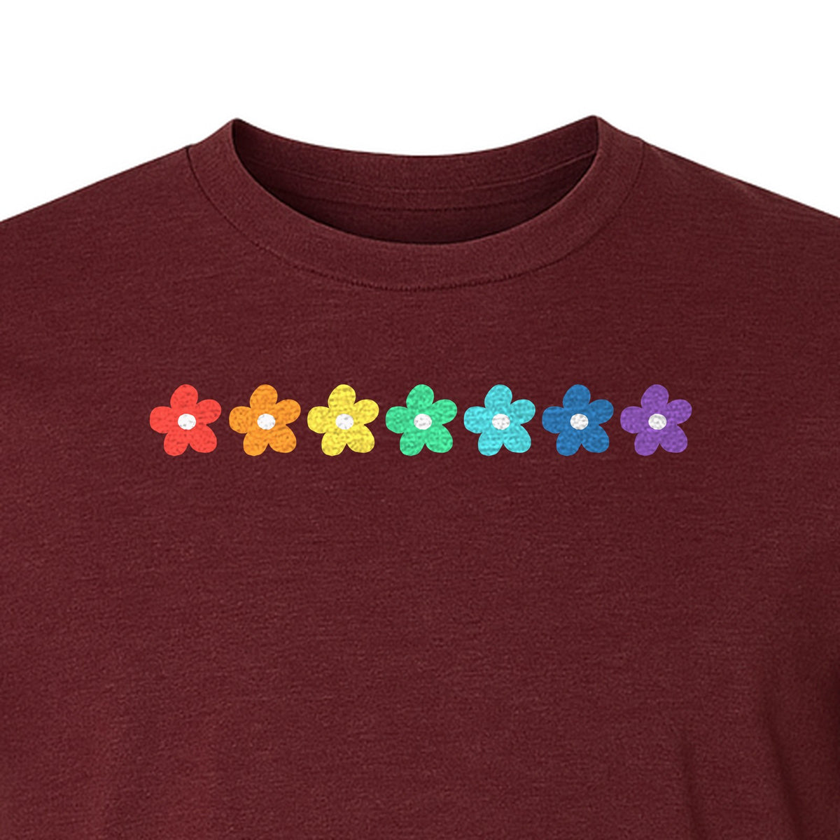 Rainbow Daisy T-Shirt, Colorful Floral Pride Graphic Tee for LGBTQ Allies and Coming Out Celebrations