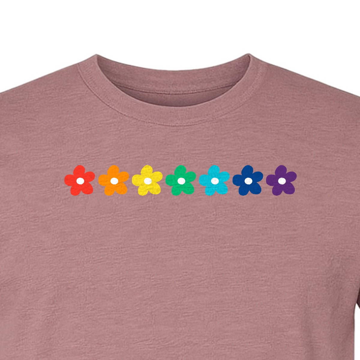 Rainbow Daisy T-Shirt, Colorful Floral Pride Graphic Tee for LGBTQ Allies and Coming Out Celebrations