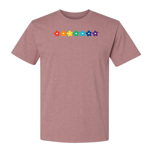 Rainbow Daisy T-Shirt, Colorful Floral Pride Graphic Tee for LGBTQ Allies and Coming Out Celebrations