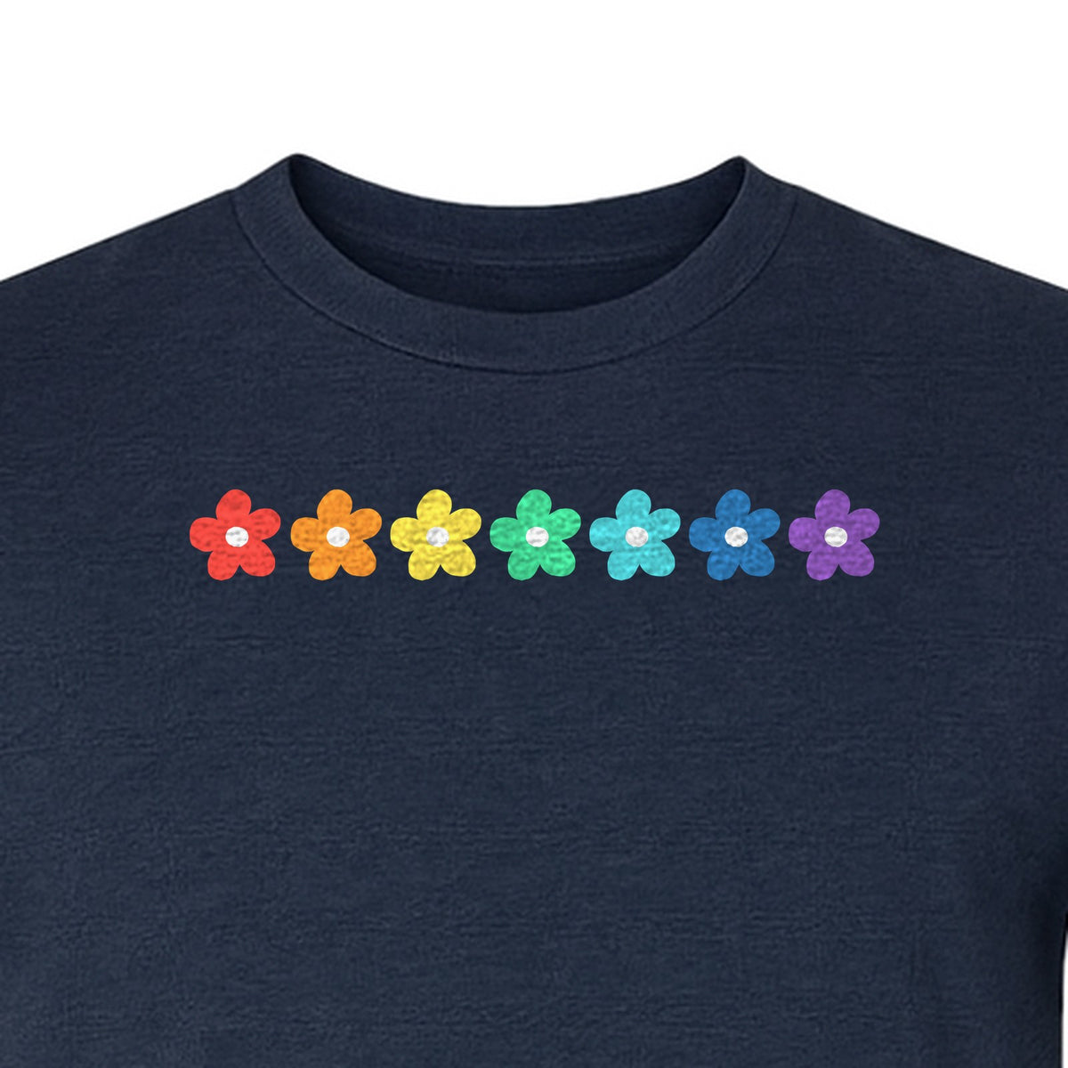 Rainbow Daisy T-Shirt, Colorful Floral Pride Graphic Tee for LGBTQ Allies and Coming Out Celebrations
