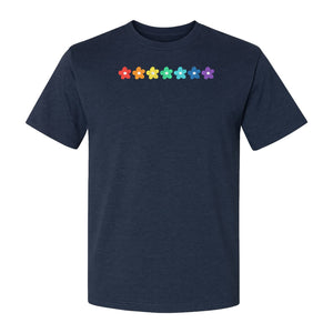 Rainbow Daisy T-Shirt, Colorful Floral Pride Graphic Tee for LGBTQ Allies and Coming Out Celebrations
