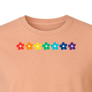 Rainbow Daisy T-Shirt, Colorful Floral Pride Graphic Tee for LGBTQ Allies and Coming Out Celebrations