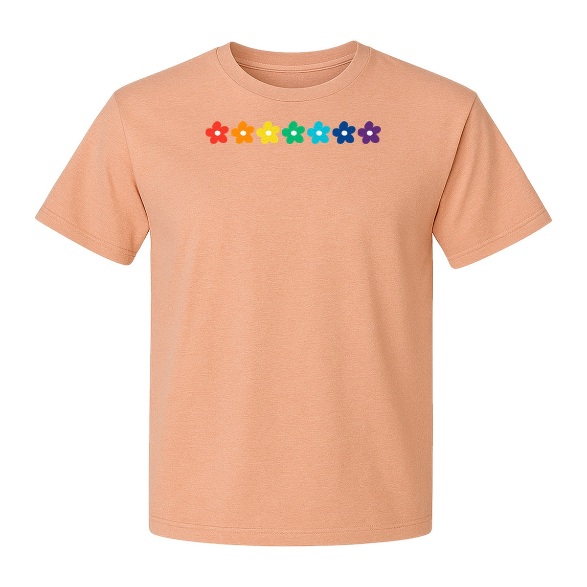 Rainbow Daisy T-Shirt, Colorful Floral Pride Graphic Tee for LGBTQ Allies and Coming Out Celebrations