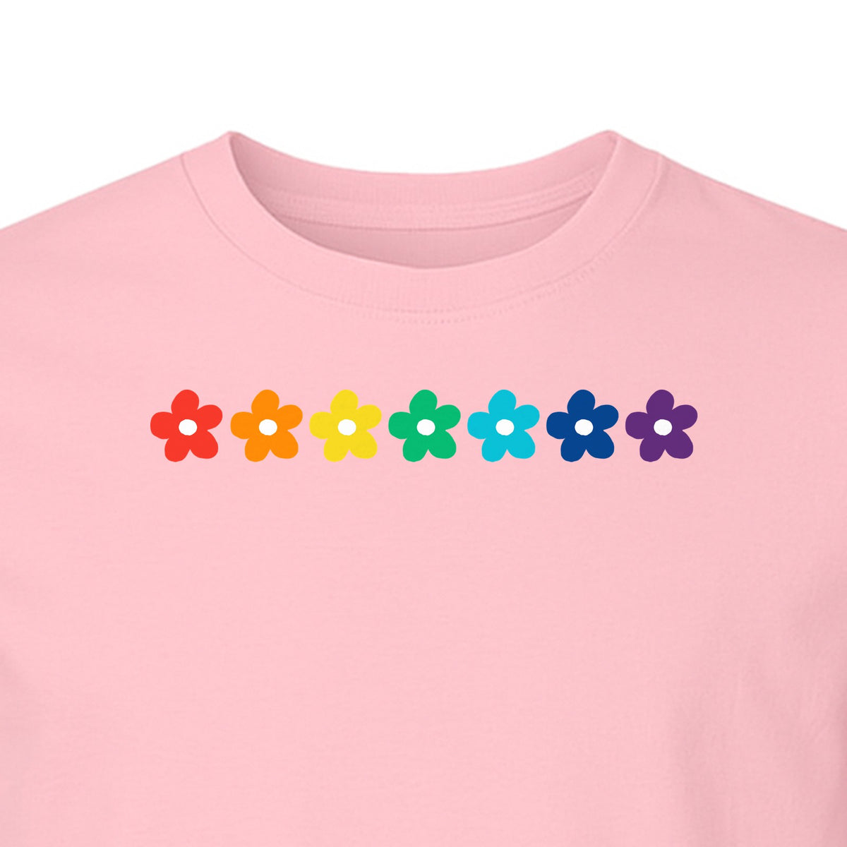 Rainbow Daisy T-Shirt, Colorful Floral Pride Graphic Tee for LGBTQ Allies and Coming Out Celebrations