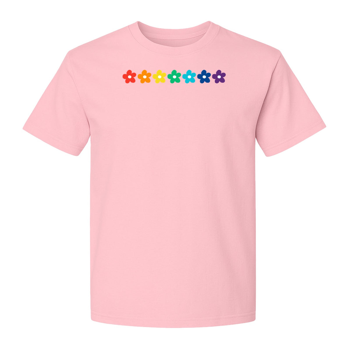 Rainbow Daisy T-Shirt, Colorful Floral Pride Graphic Tee for LGBTQ Allies and Coming Out Celebrations