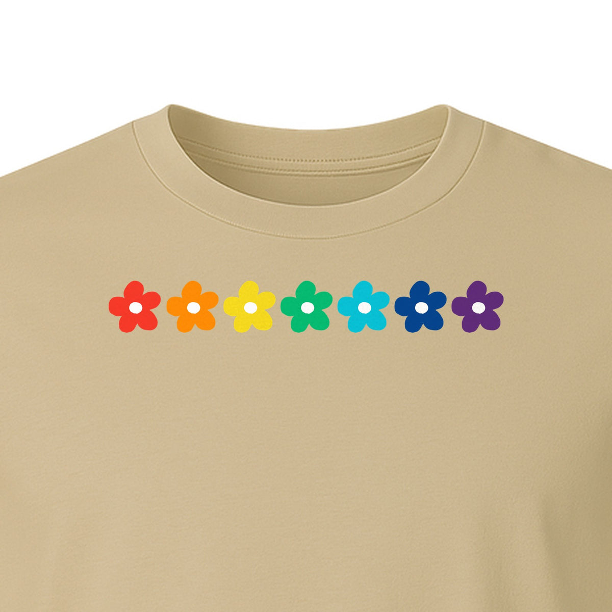Rainbow Daisy T-Shirt, Colorful Floral Pride Graphic Tee for LGBTQ Allies and Coming Out Celebrations
