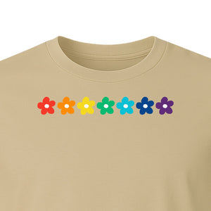 Rainbow Daisy T-Shirt, Colorful Floral Pride Graphic Tee for LGBTQ Allies and Coming Out Celebrations