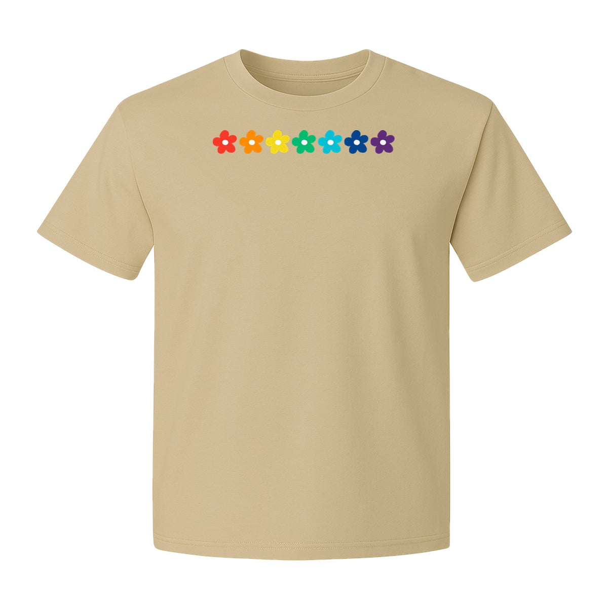 Rainbow Daisy T-Shirt, Colorful Floral Pride Graphic Tee for LGBTQ Allies and Coming Out Celebrations