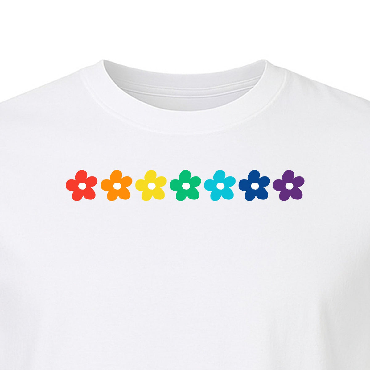 Rainbow Daisy T-Shirt, Colorful Floral Pride Graphic Tee for LGBTQ Allies and Coming Out Celebrations