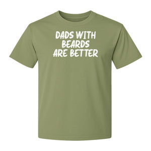 Dad Beard T-Shirt, Dads With Beards Are Better Distressed Lettering, Funny Father's Day Gift