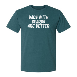 Dad Beard T-Shirt, Dads With Beards Are Better Distressed Lettering, Funny Father's Day Gift
