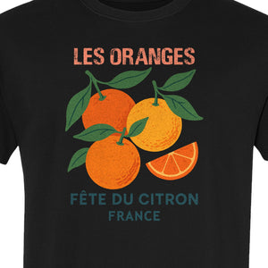 Les Oranges T-Shirt, French Citrus Fruit Graphic Tee for Foodies and Summer Gifts