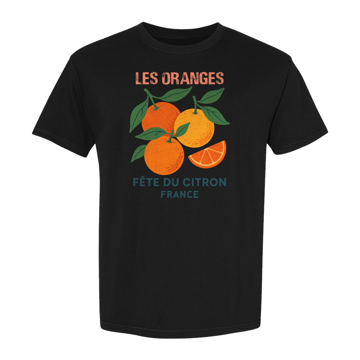 Les Oranges T-Shirt, French Citrus Fruit Graphic Tee for Foodies and Summer Gifts