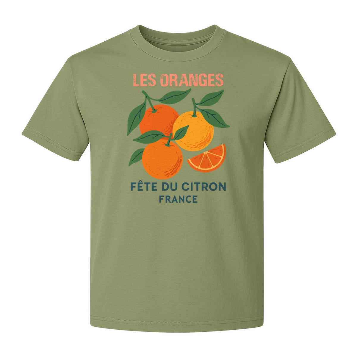 Les Oranges T-Shirt, French Citrus Fruit Graphic Tee for Foodies and Summer Gifts