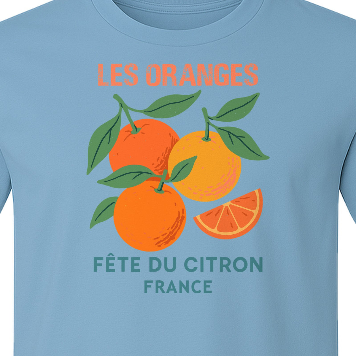 Les Oranges T-Shirt, French Citrus Fruit Graphic Tee for Foodies and Summer Gifts