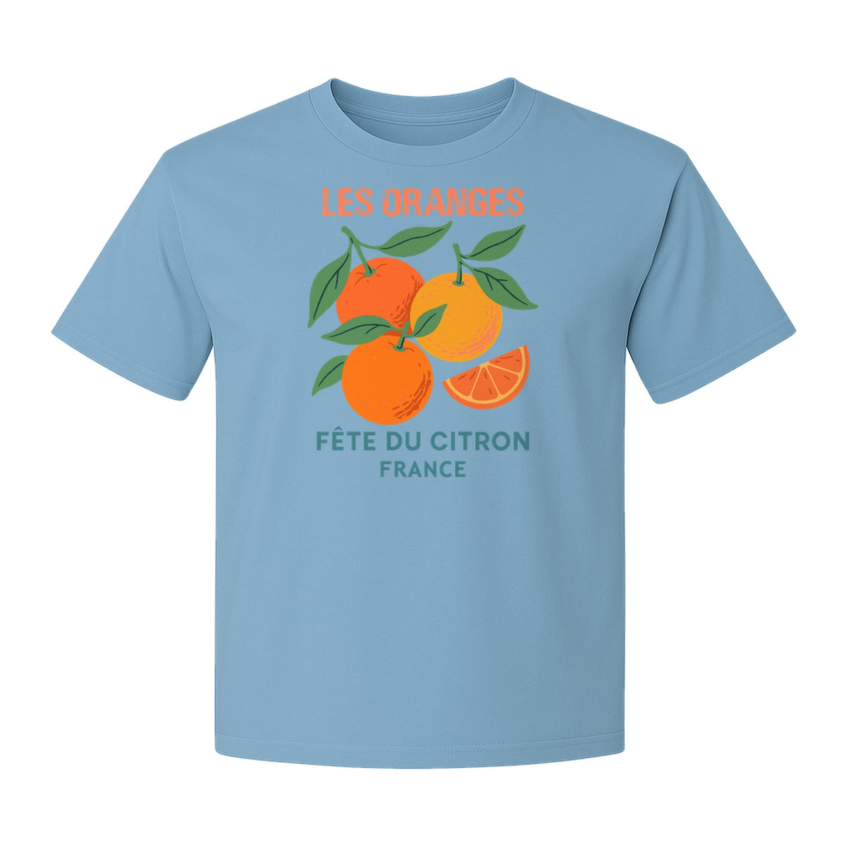 Les Oranges T-Shirt, French Citrus Fruit Graphic Tee for Foodies and Summer Gifts