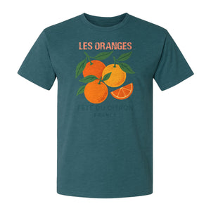 Les Oranges T-Shirt, French Citrus Fruit Graphic Tee for Foodies and Summer Gifts