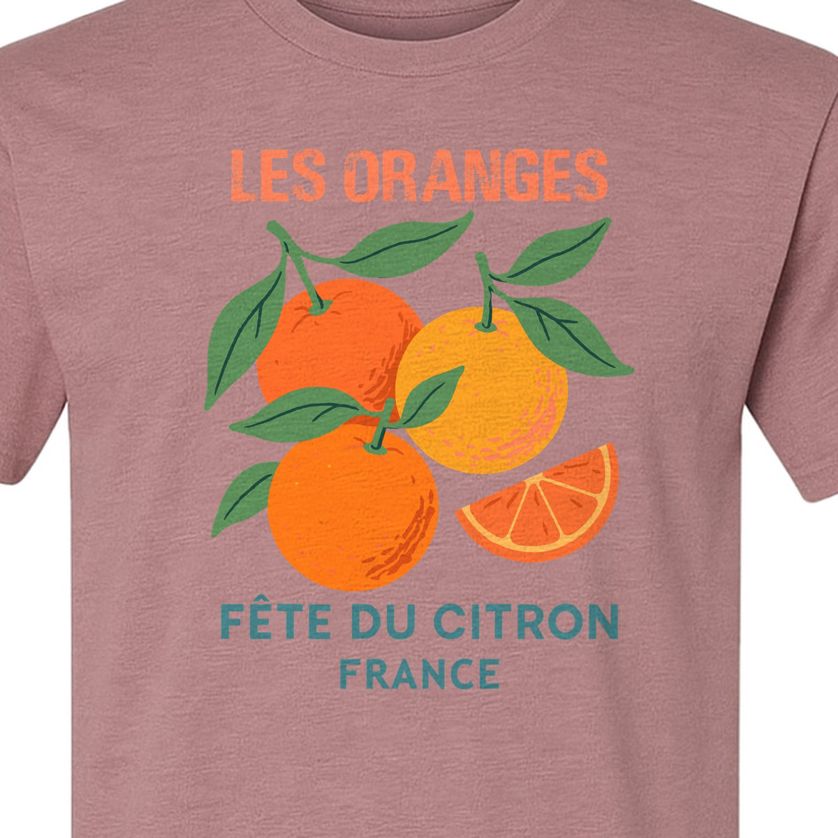 Les Oranges T-Shirt, French Citrus Fruit Graphic Tee for Foodies and Summer Gifts