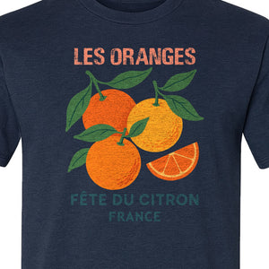 Les Oranges T-Shirt, French Citrus Fruit Graphic Tee for Foodies and Summer Gifts