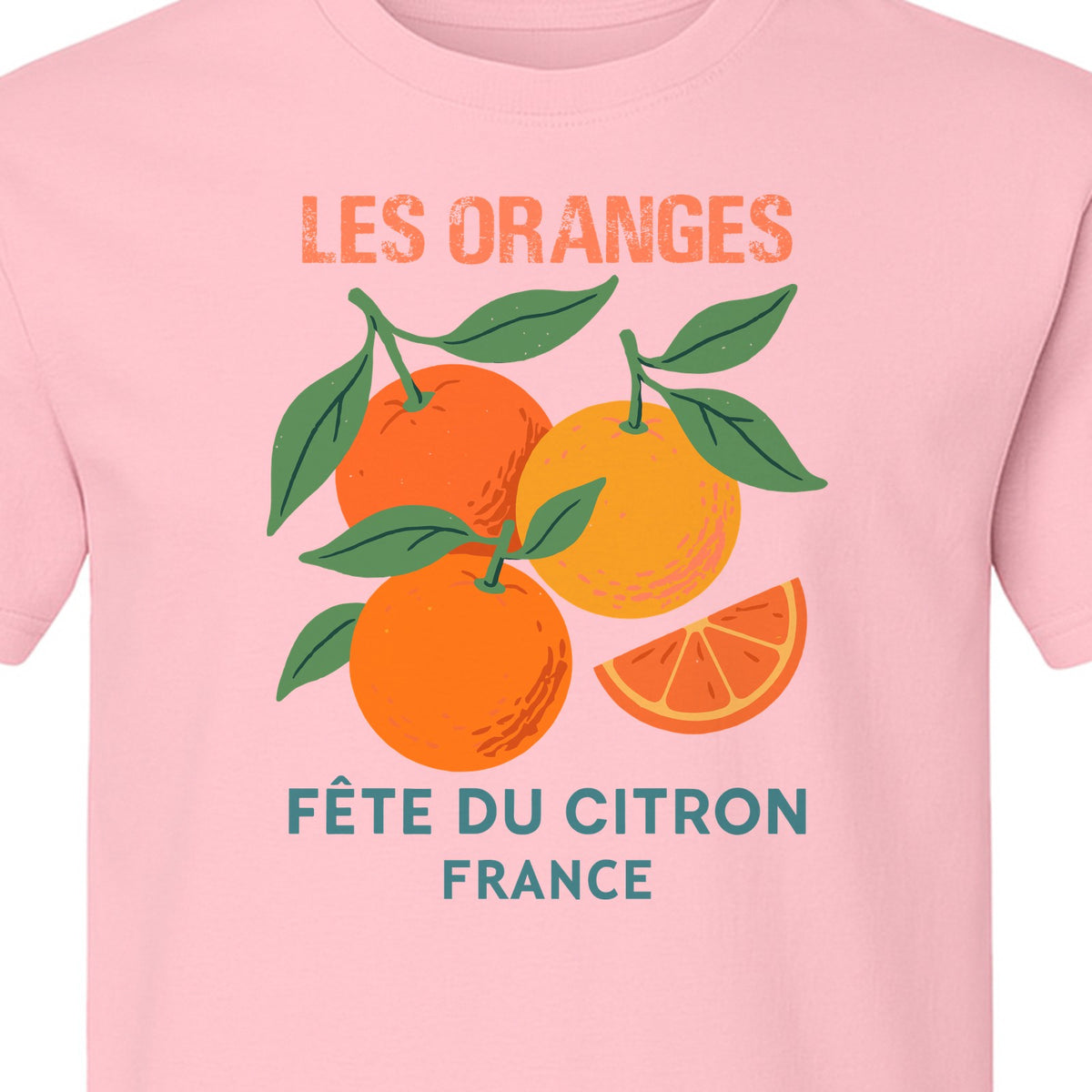 Les Oranges T-Shirt, French Citrus Fruit Graphic Tee for Foodies and Summer Gifts