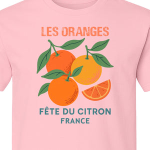 Les Oranges T-Shirt, French Citrus Fruit Graphic Tee for Foodies and Summer Gifts