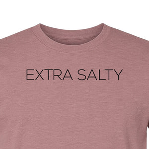 Extra Salty T-Shirt, Witty Text Design for Beach Trips, Coastal Getaways and Summer Vacations