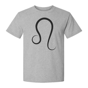 Leo Zodiac Symbol T-Shirt, Minimalist Astrology Graphic Tee for August Birthdays