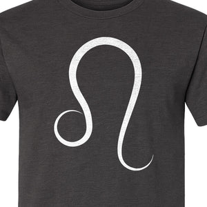 Leo Zodiac Symbol T-Shirt, Minimalist Astrology Graphic Tee for August Birthdays