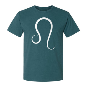 Leo Zodiac Symbol T-Shirt, Minimalist Astrology Graphic Tee for August Birthdays