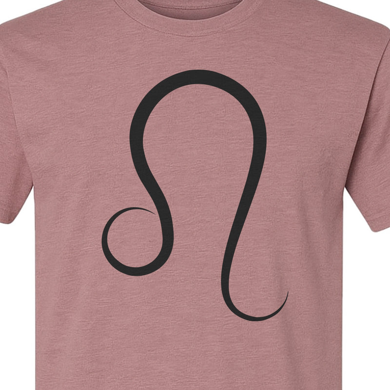 Leo Zodiac Symbol T-Shirt, Minimalist Astrology Graphic Tee for August Birthdays