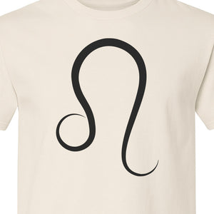 Leo Zodiac Symbol T-Shirt, Minimalist Astrology Graphic Tee for August Birthdays
