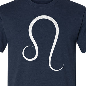 Leo Zodiac Symbol T-Shirt, Minimalist Astrology Graphic Tee for August Birthdays