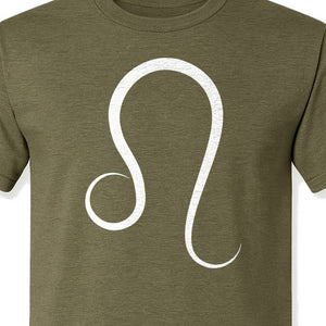 Leo Zodiac Symbol T-Shirt, Minimalist Astrology Graphic Tee for August Birthdays