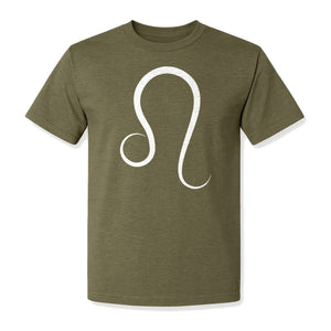 Leo Zodiac Symbol T-Shirt, Minimalist Astrology Graphic Tee for August Birthdays