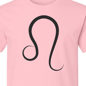 Leo Zodiac Symbol T-Shirt, Minimalist Astrology Graphic Tee for August Birthdays