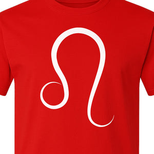 Leo Zodiac Symbol T-Shirt, Minimalist Astrology Graphic Tee for August Birthdays