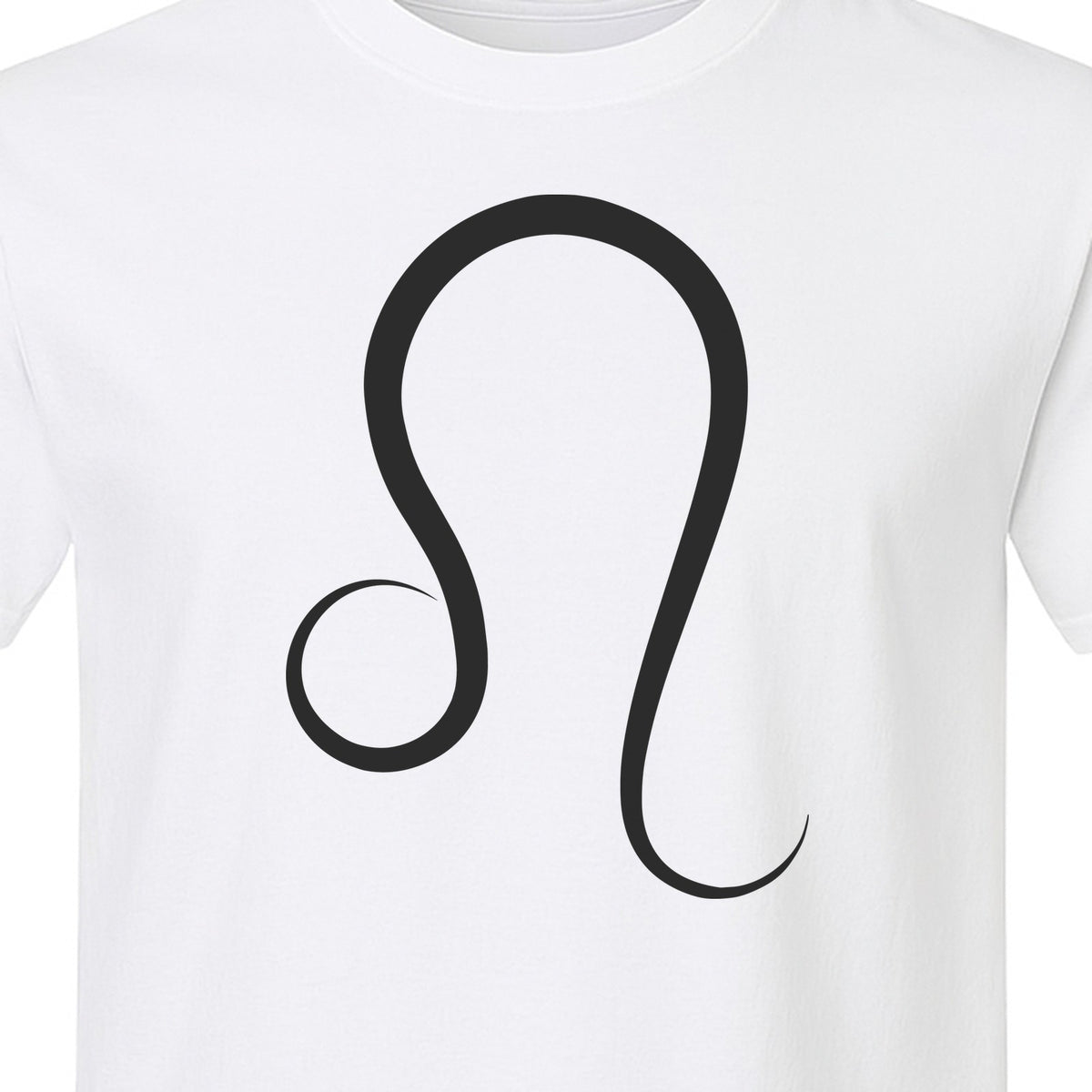 Leo Zodiac Symbol T-Shirt, Minimalist Astrology Graphic Tee for August Birthdays